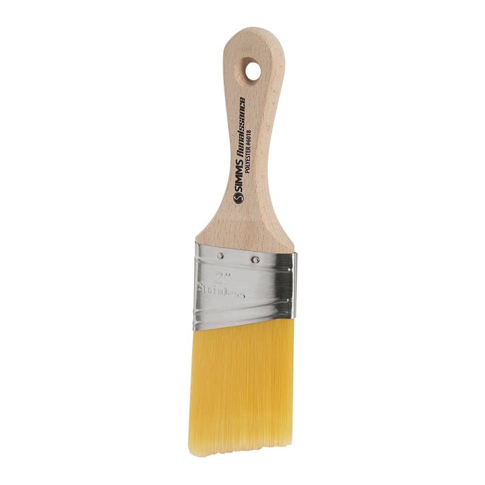 Pinceau angulaire ovale Renaissance en polyester 2 po