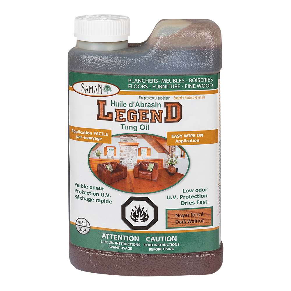 Huile d'abrasin noyer foncé 946 ml