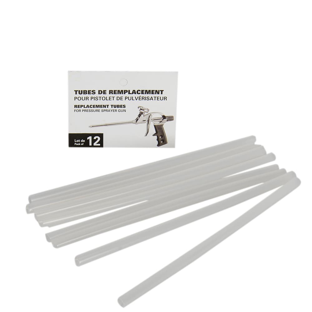 Tubes de remplacement pour pistolet à mousse isolante Pqt/12 NEKTRA PRO