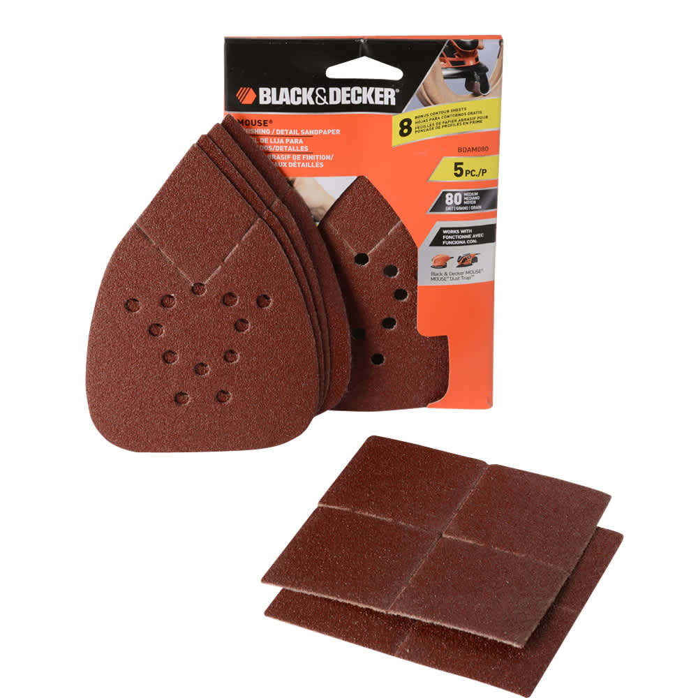 Mouse Sandpaper Assortment 80 Grit Pkg/5