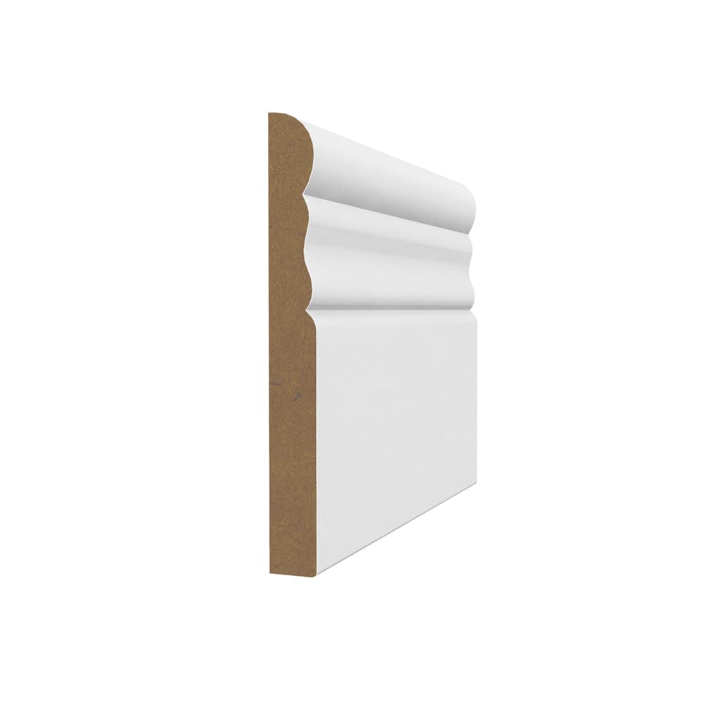 Plinthe coloniale en fibre de bois 3/8 po x 3 1/8 po x 8 pi