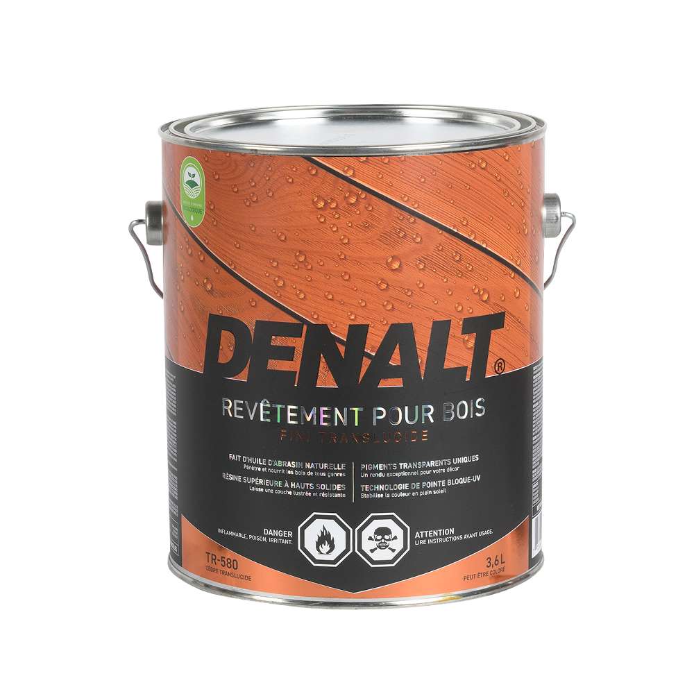 Teinture d'extérieur translucide Denalt cèdre 3,6 L