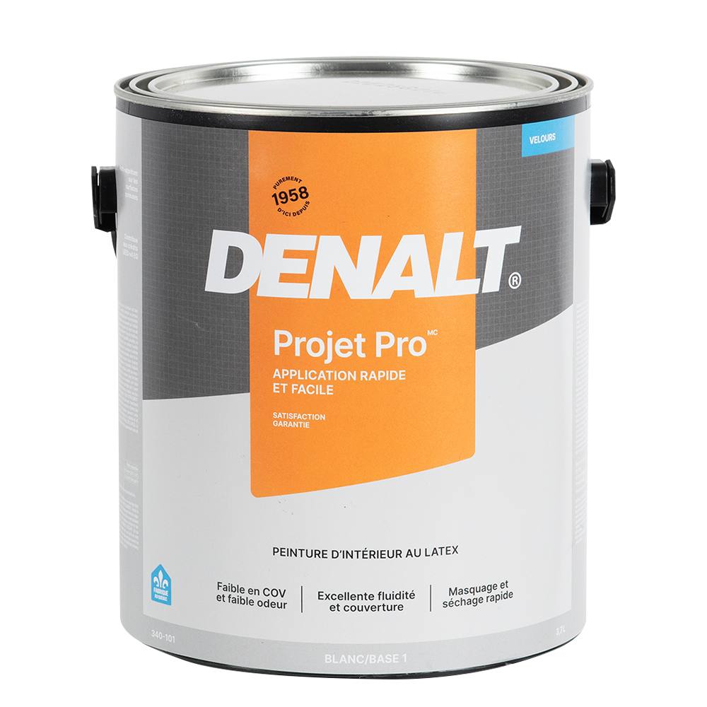 Denalt Projet Pro Eggshell Interior Latex Paint White 3.78 L