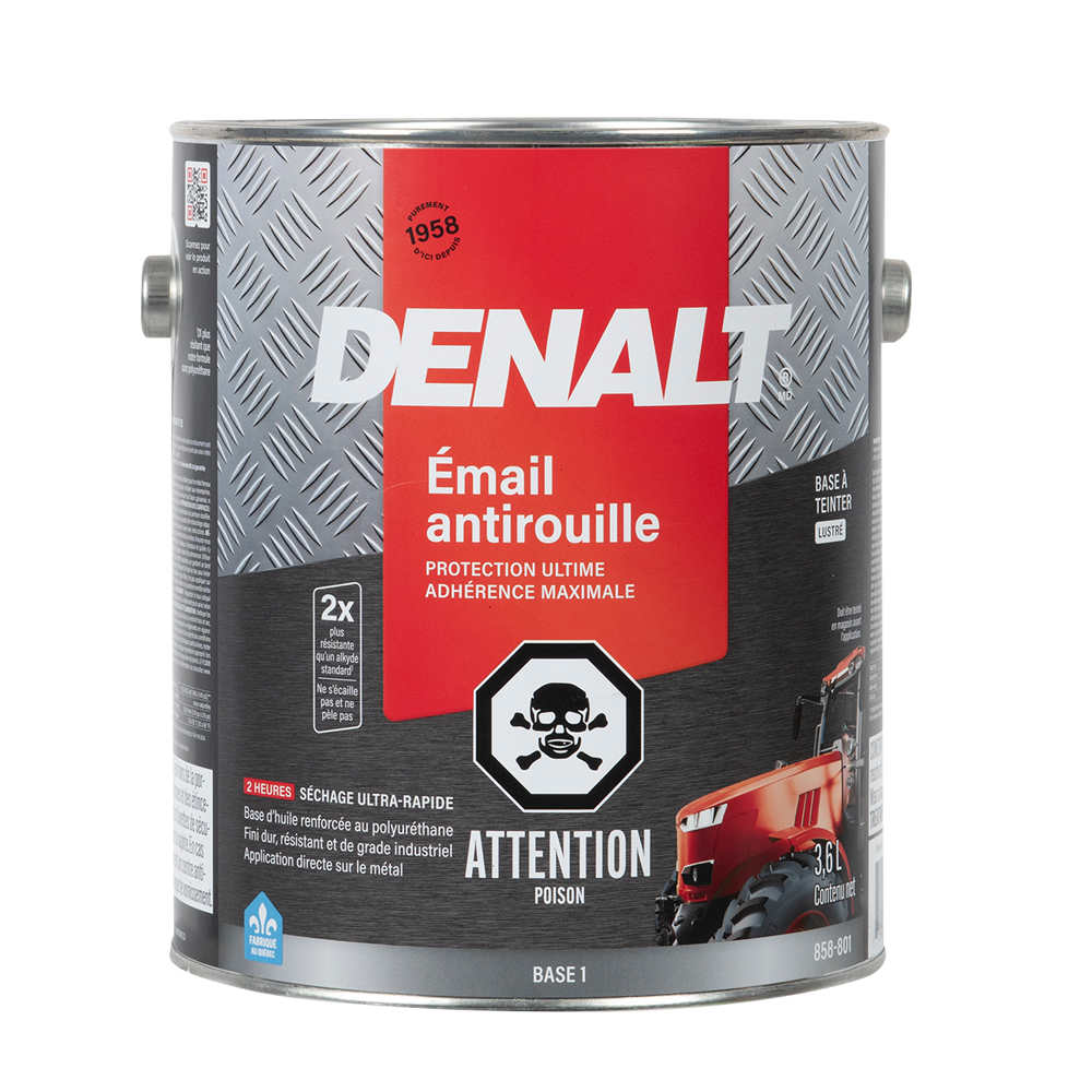 Peinture antirouille fini lustré blanc et couleurs 3,6 L