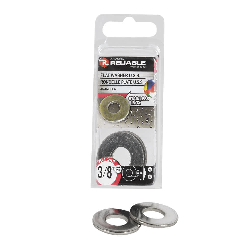 Galvanized Flat Washers 3/8 in. Pkg/5