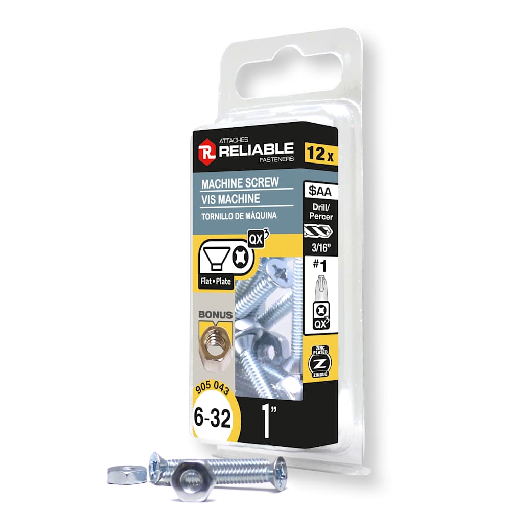 Machine Bolts 6-32 x 1 in. Pkg/12