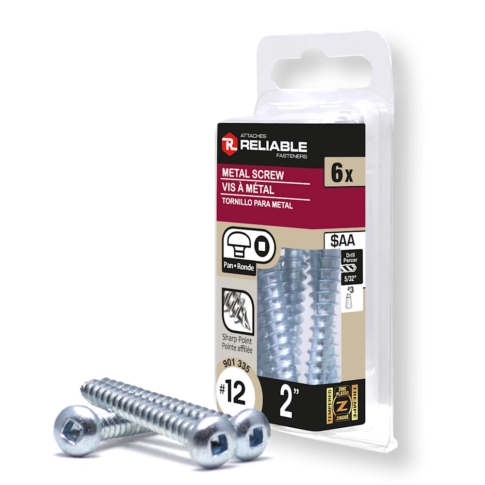 Metal Screws 2 in. n° 12  Pkg/6