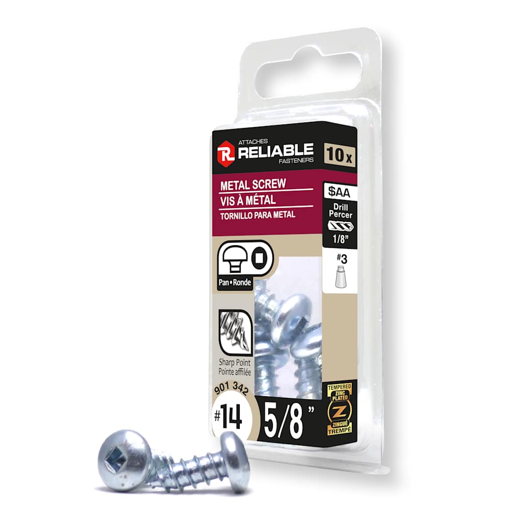 Metal Screws 5/8 in. n° 14 Pkg/10