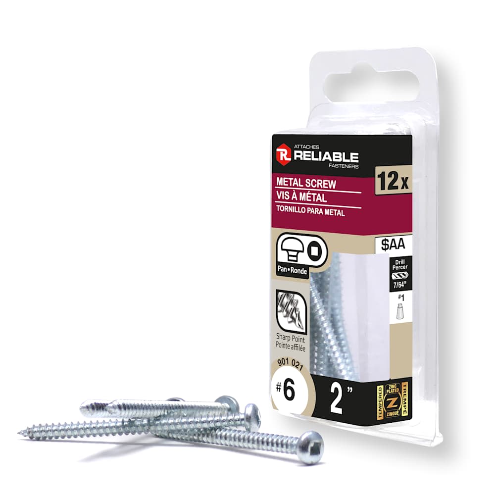 Metal Screws 2 in. n° 6 Pkg/12