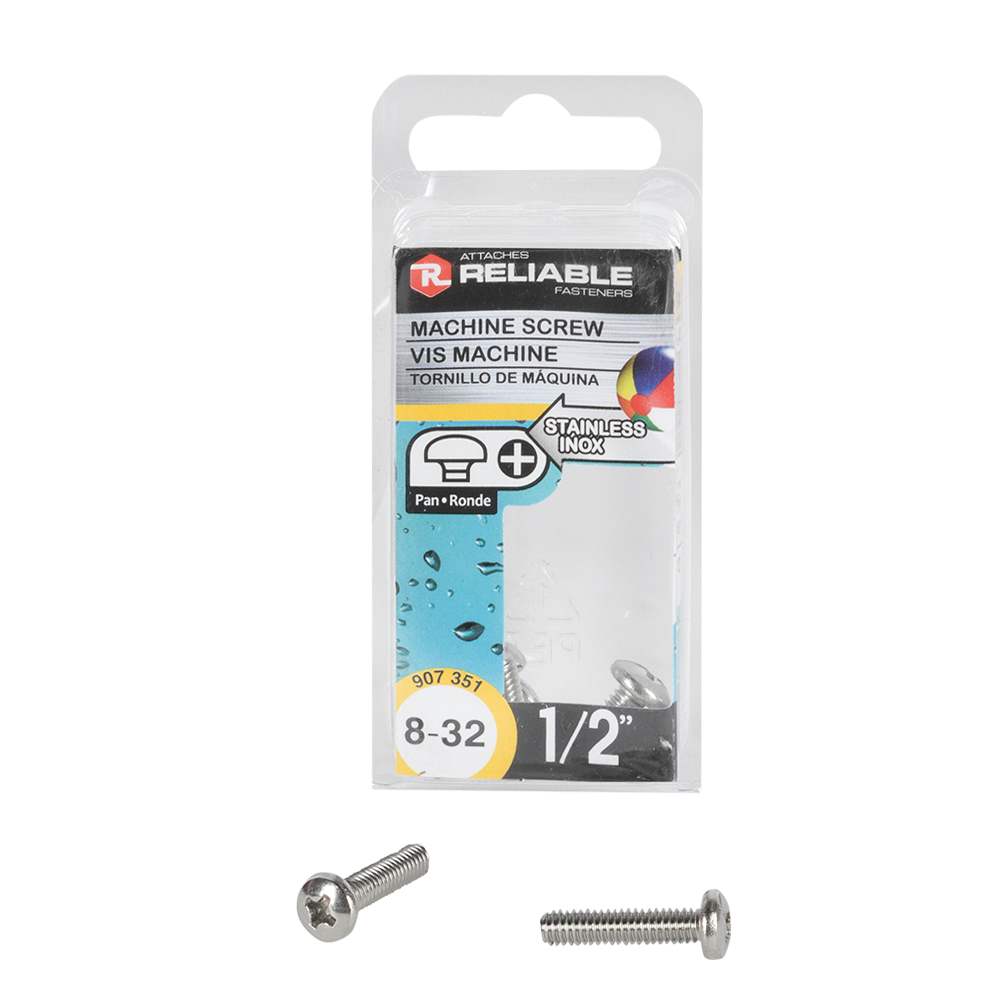 Machine Bolts (stainless steel) 8-32 x 1/2 in. Pkg/7