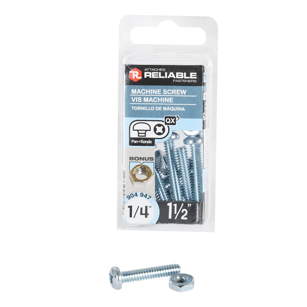 Machine Bolts 1/4-20 x 1 1/2 in. Pkg/6
