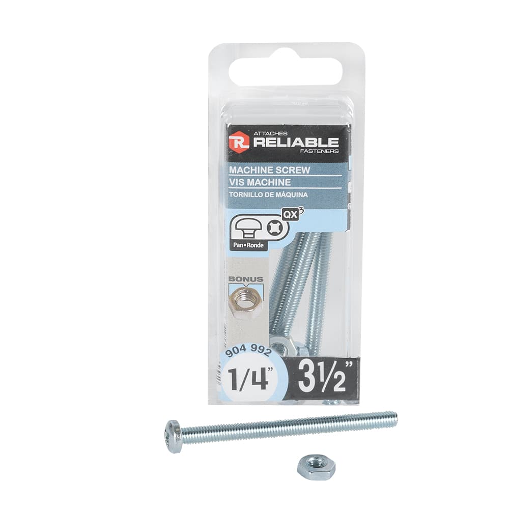Machine Bolts 1/4-20 x 3 1/2 in. Pkg/3