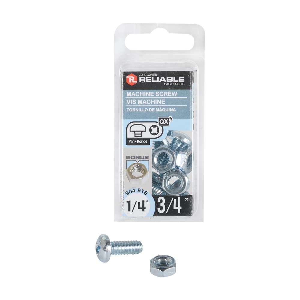 Machine Bolts 1/4-20 x 3/4 in. Pkg/8