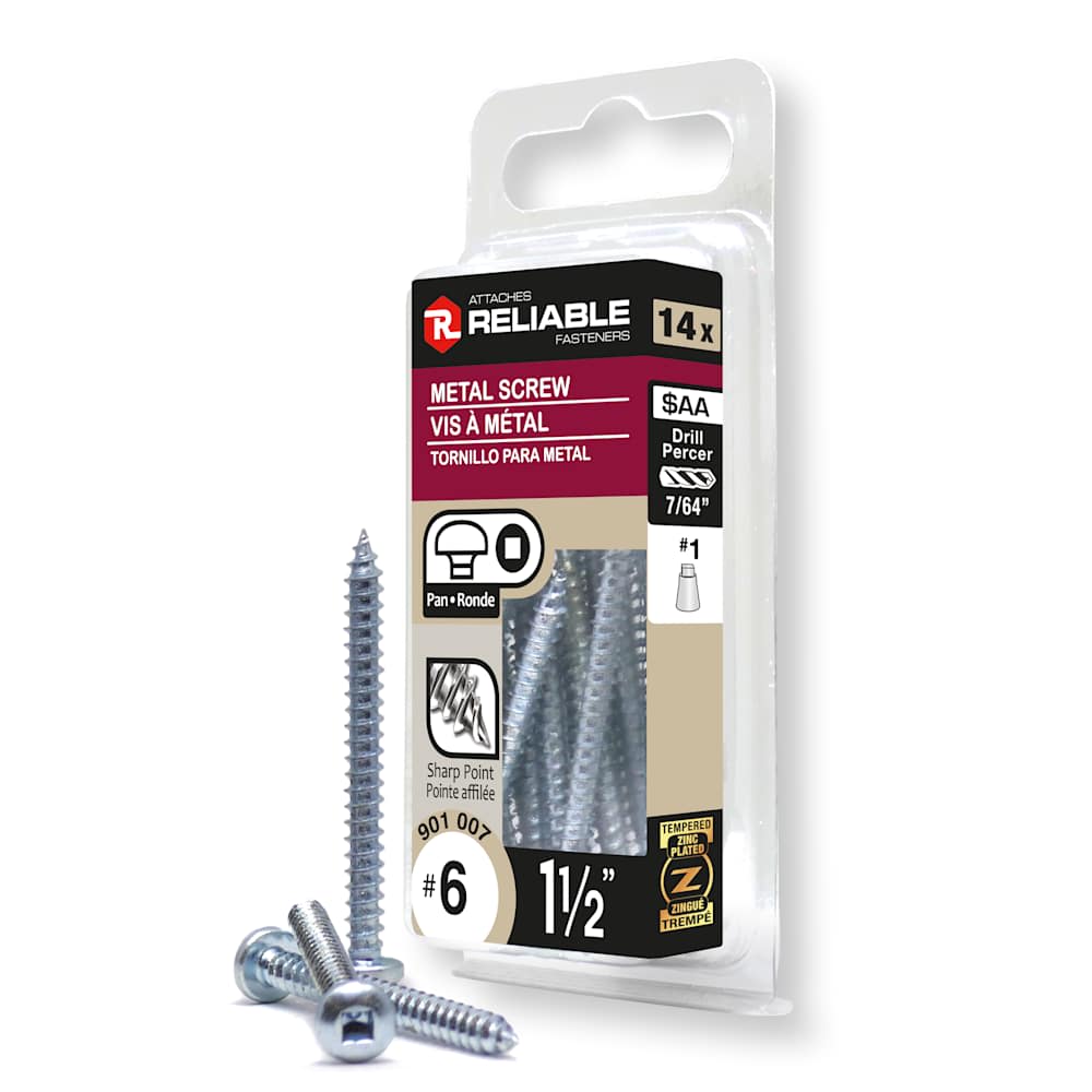 Metal Screws 1 1/2 in. n° 6 Pkg/14