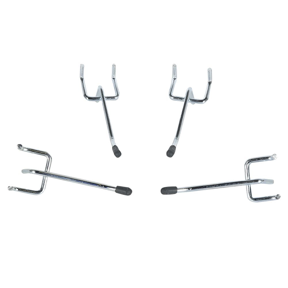 Crochets droits pour panneaux perforés 2 po Pqt/4