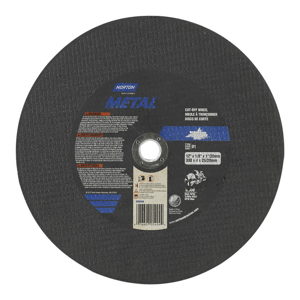 Disque de coupe pour métal 12 po