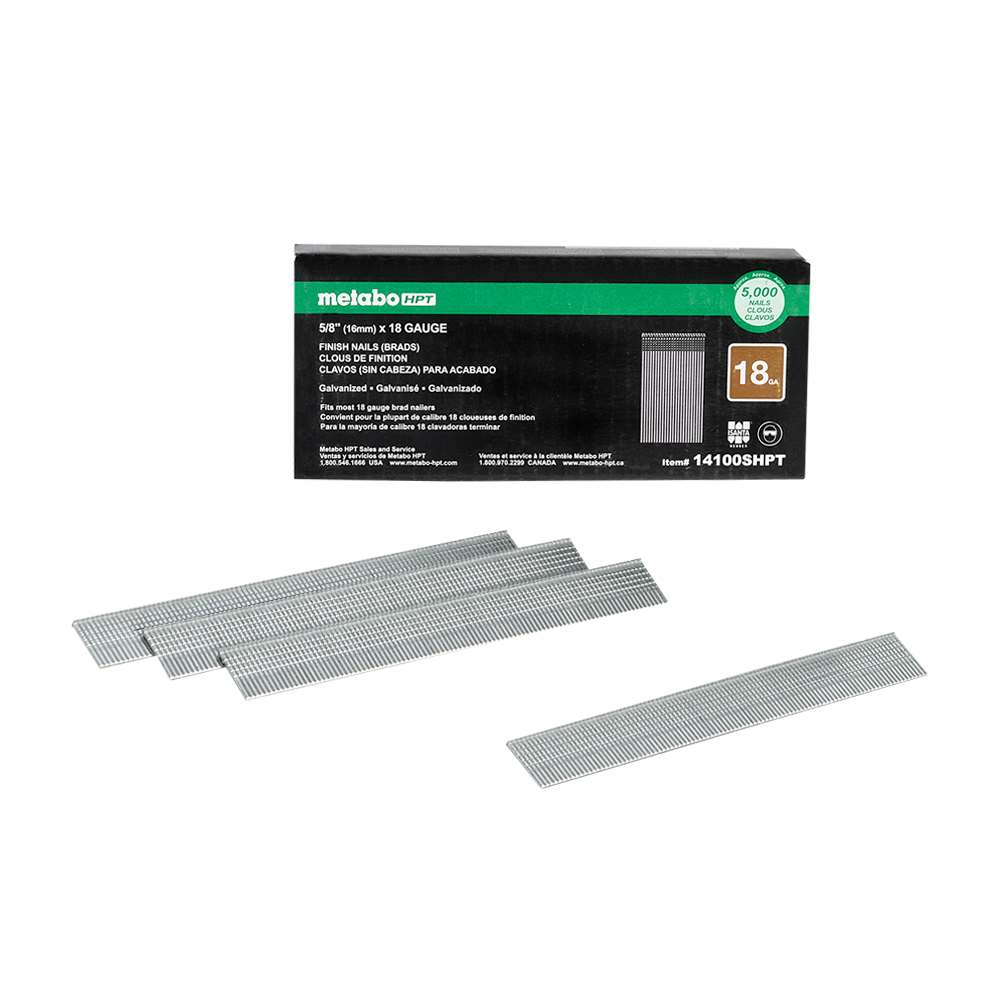 Clous à finir en bande 5/8 po n° 18 Pqt/5 000 HITACHI