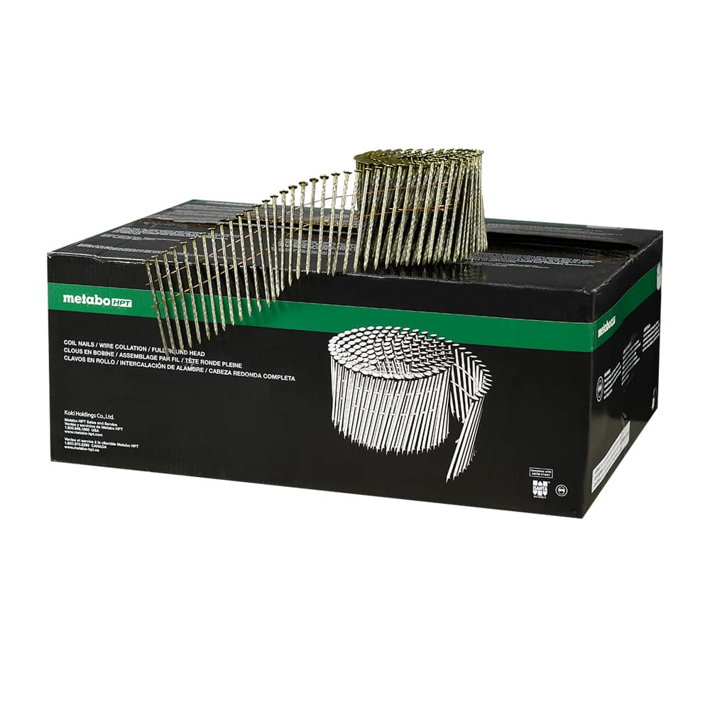 Clous à charpente vrillés 3 1/4 po en rouleau 15° Pqt/4 000