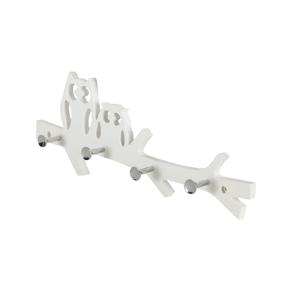VERTUO Owls 4-Hook Coat Rack 15 3/4 in.