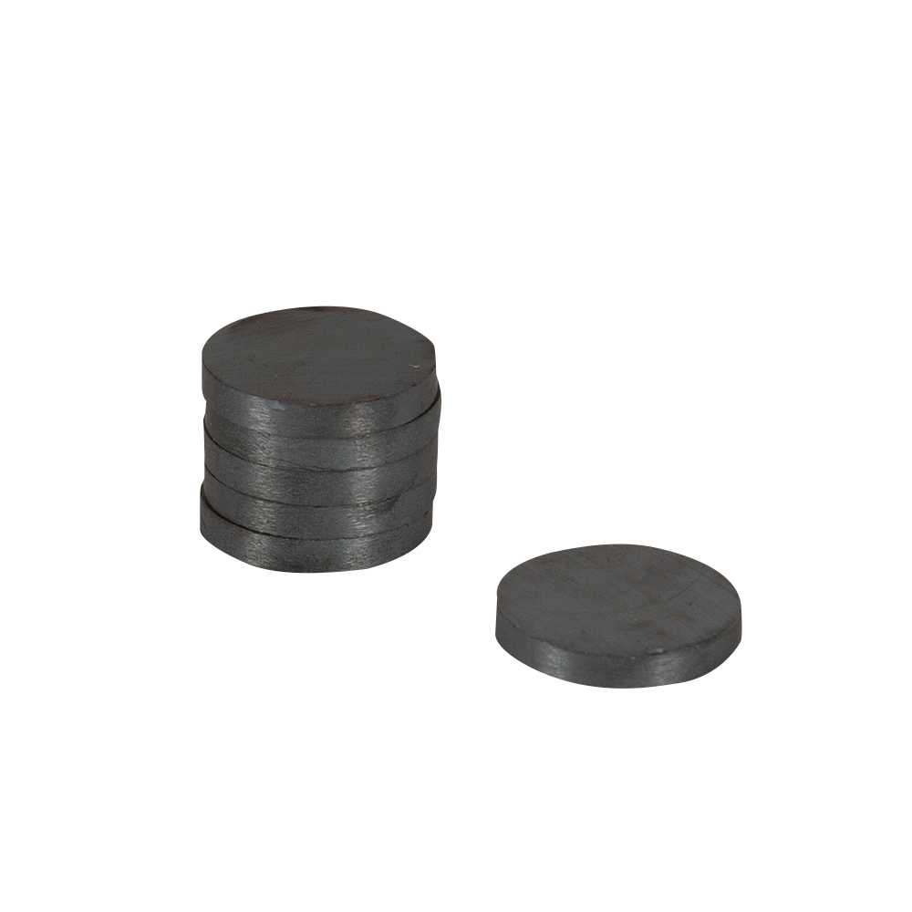 Aimants circulaires 1 po x 5/32 po Pqt/6