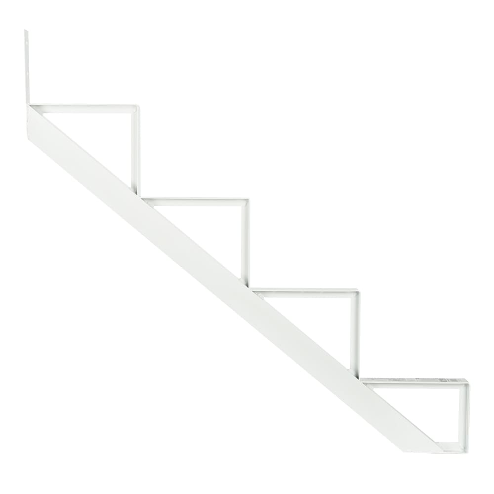 Limon d'escalier en aluminium blanc 4 marches Collection 10. PYLEX