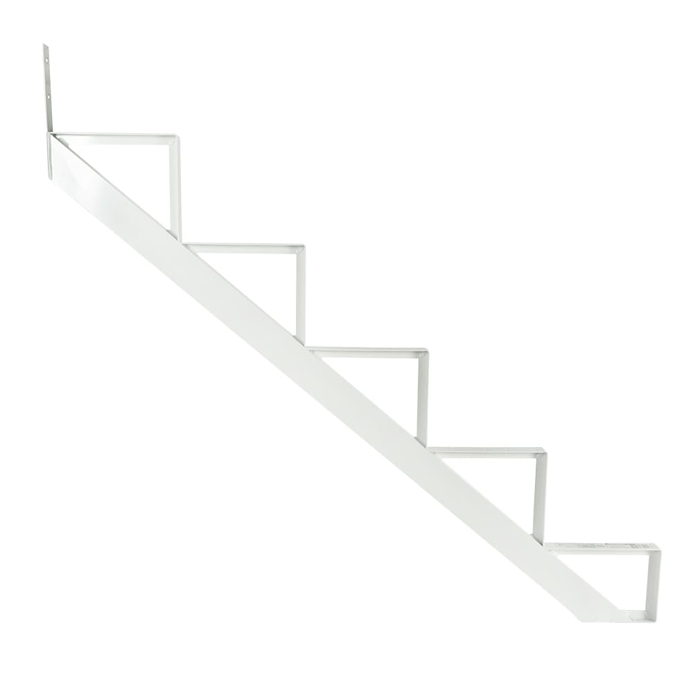 Limon d'escalier en aluminium blanc 5 marches Collection 10. PYLEX