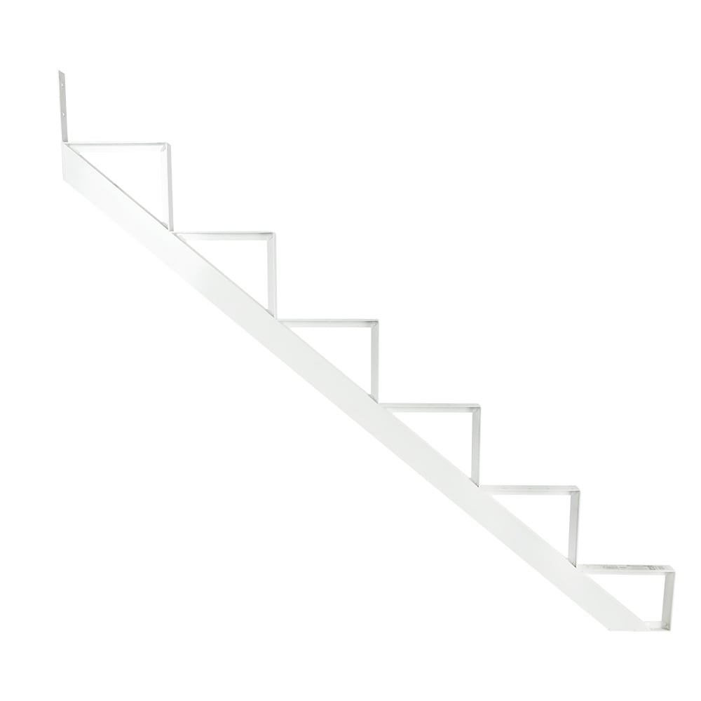 Limon d'escalier en aluminium blanc 6 marches Collection 10. PYLEX