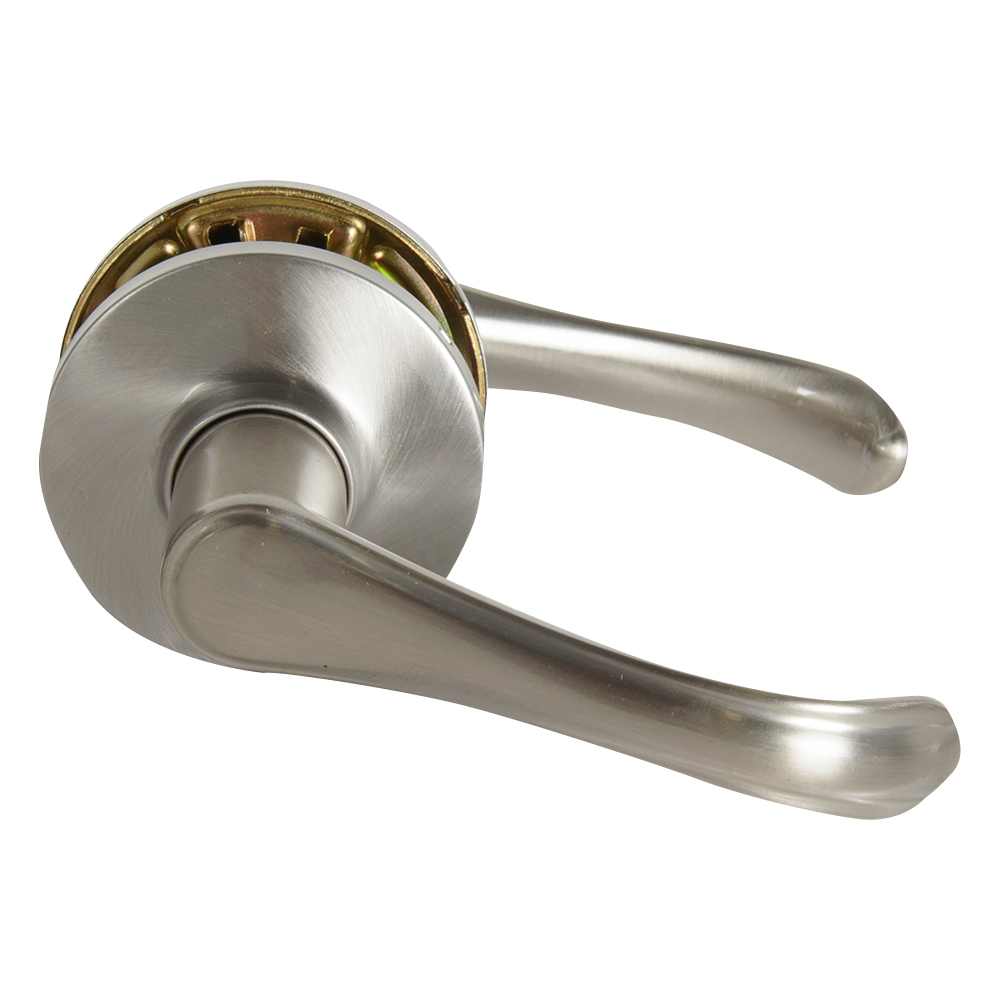 Poignée de porte de passage bec-de-cane Grapevine nickel satiné