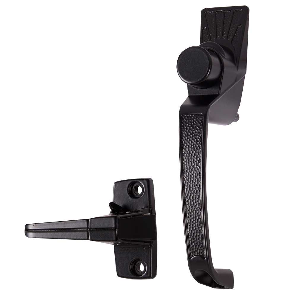 Loquet à bouton poussoir noir