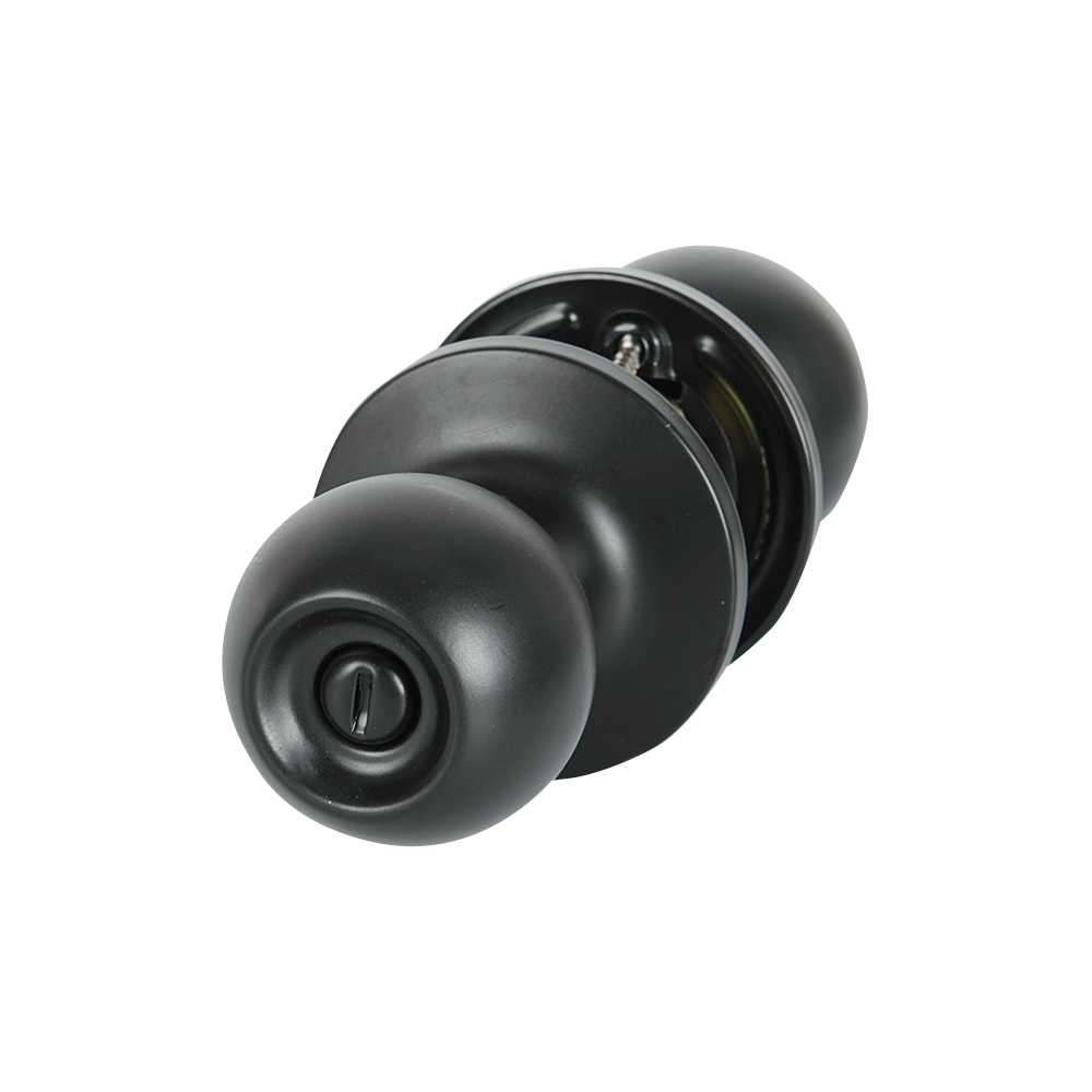 Poignée de porte de salle de bains noire