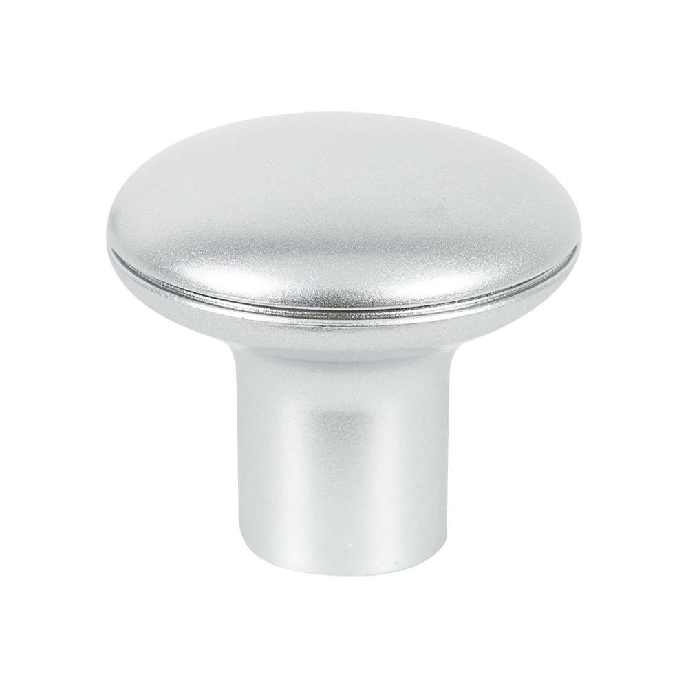 Bouton d'armoire en plastique Lorette chrome satiné 30 mm
