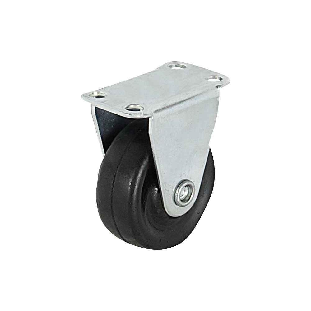 Roulette robuste fixe en caoutchouc 1 1/2 po NEKTRA