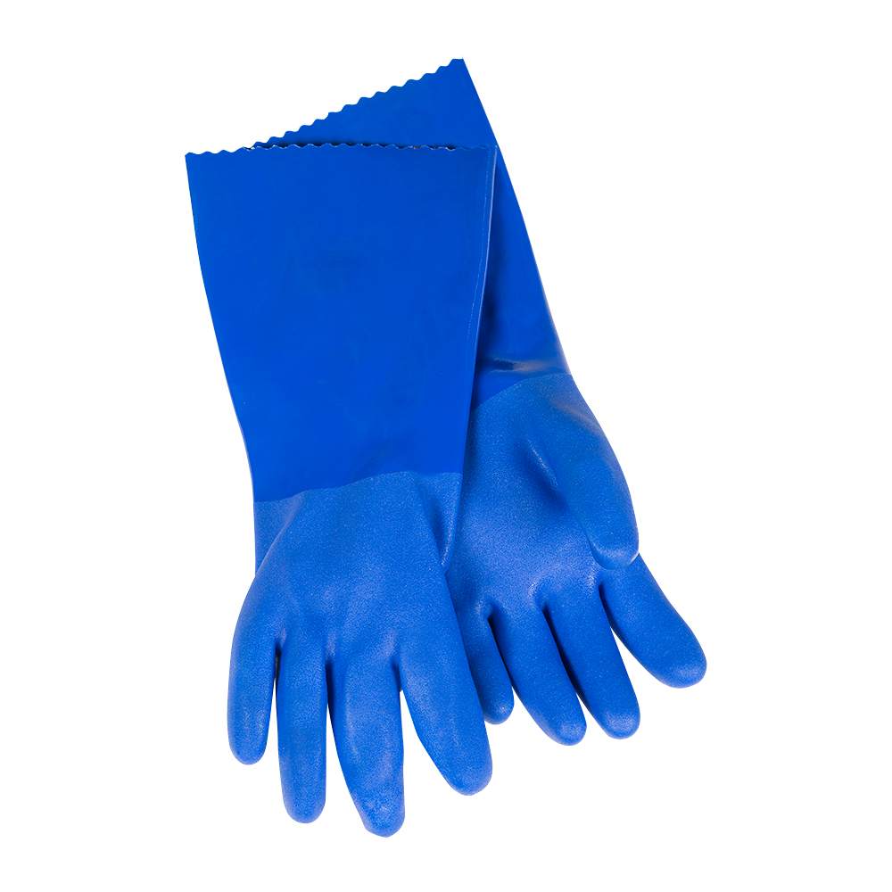 Gants PVC bleu grand