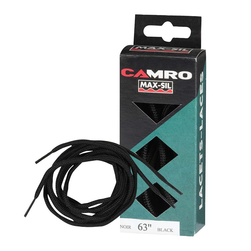 Lacets ronds noirs 63 po Pqt/2