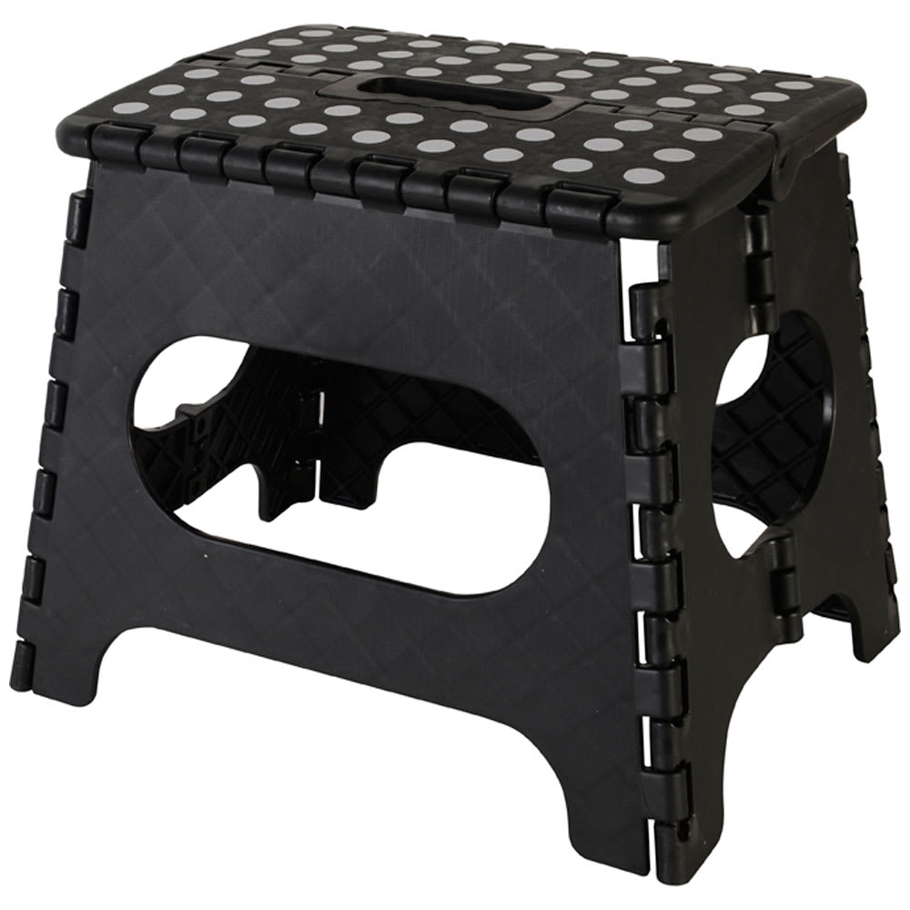 Folding Step Stool Black 10 1/2 in.