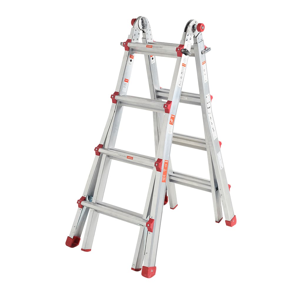 NEKTRA Multi-Purpose Aluminum Ladder 17 ft. Grade 1