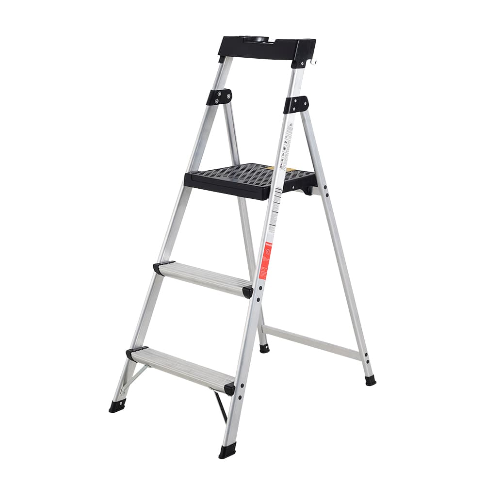 NEKTRA 3-Step Aluminum Platform Ladder  Grade 2