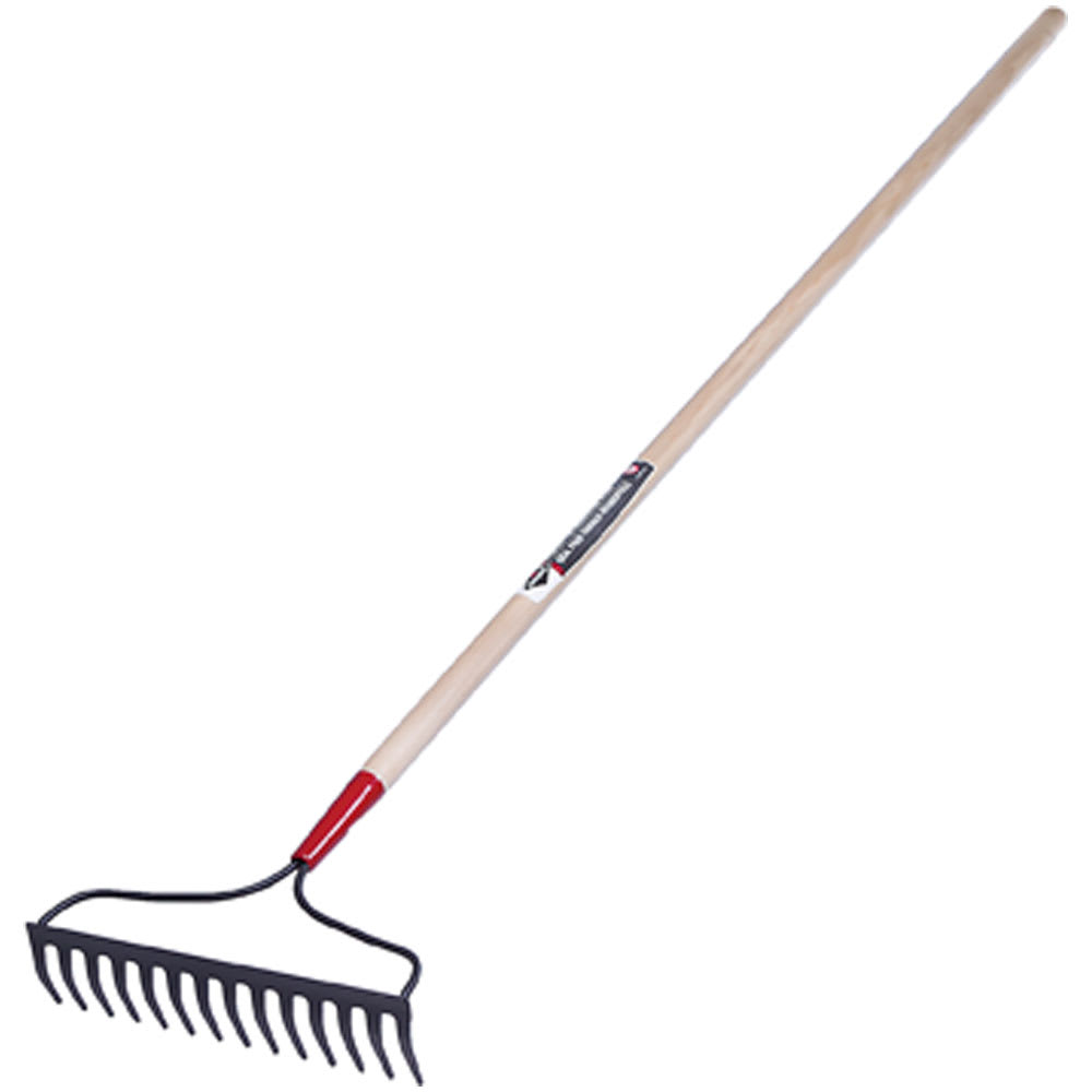 GARANT 14-Tine Steel Bow Rake with Wooden Handle