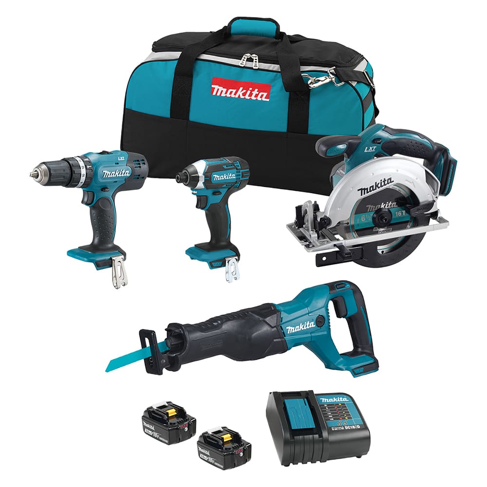 MAKITA 4 Pieces 18 V Lithium-Ion Cordless Combo