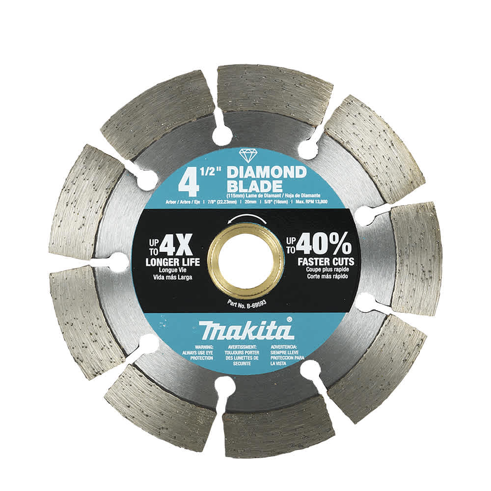 Lame au diamant pour rectifieuse 4 1/2 po à rive segmentée MAKITA