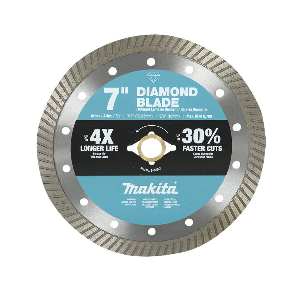 Lame de scie au diamant 7 po à rive turbo MAKITA