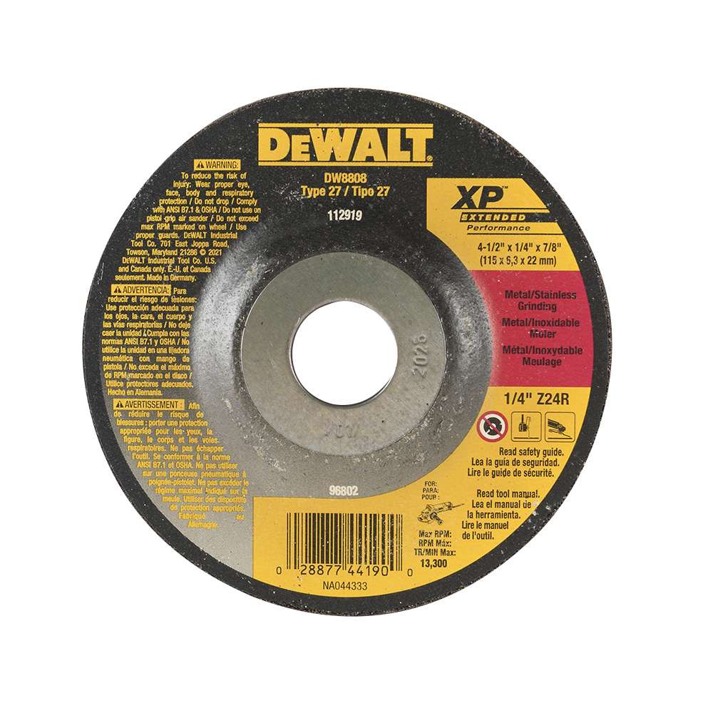 Disque de meulage pour rectifieuse XP 4 1/2 po DEWALT