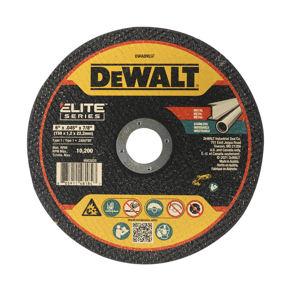 Disque de coupe pour rectifieuse XP 6 po DEWALT