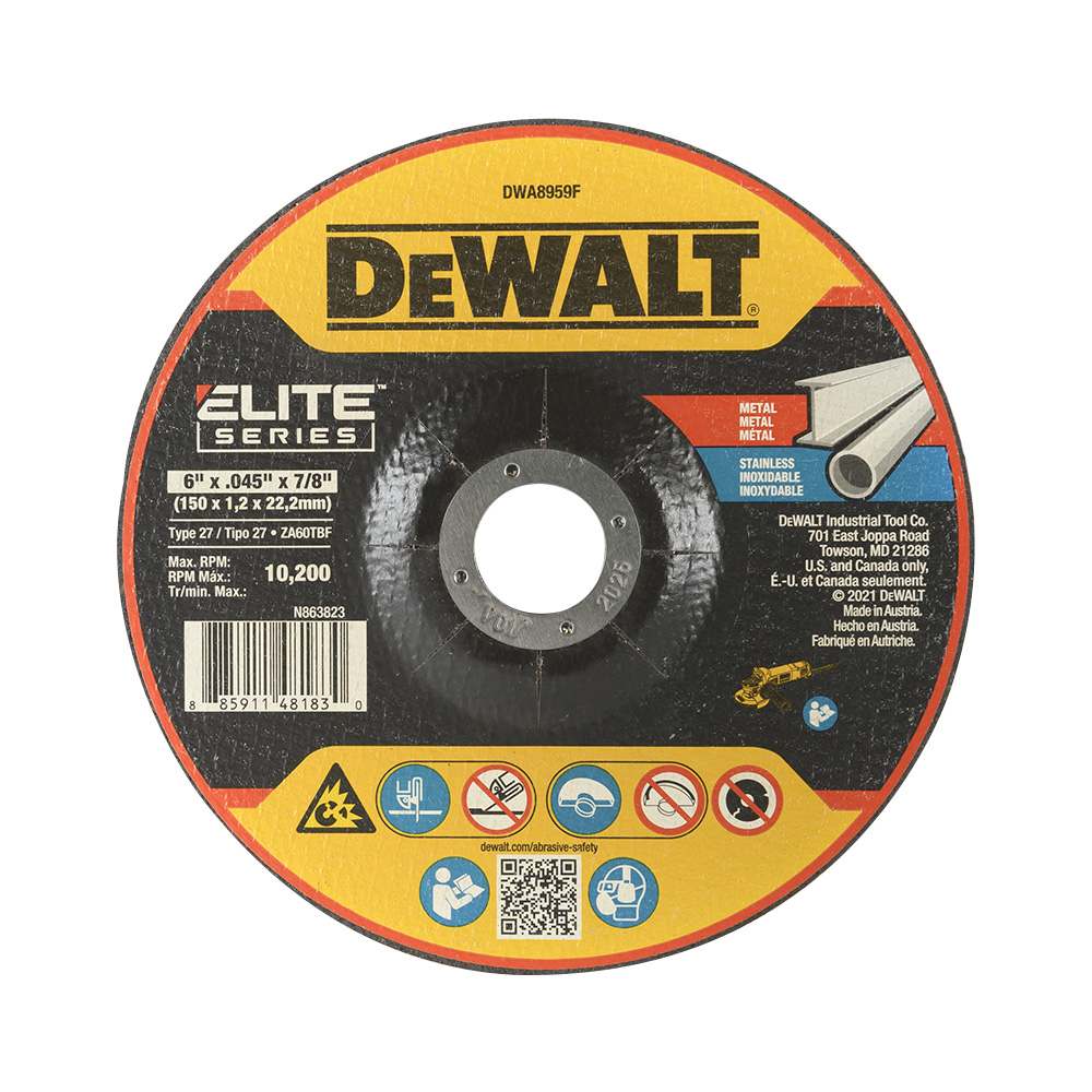 Disque de coupe pour rectifieuse XP 6 po DEWALT