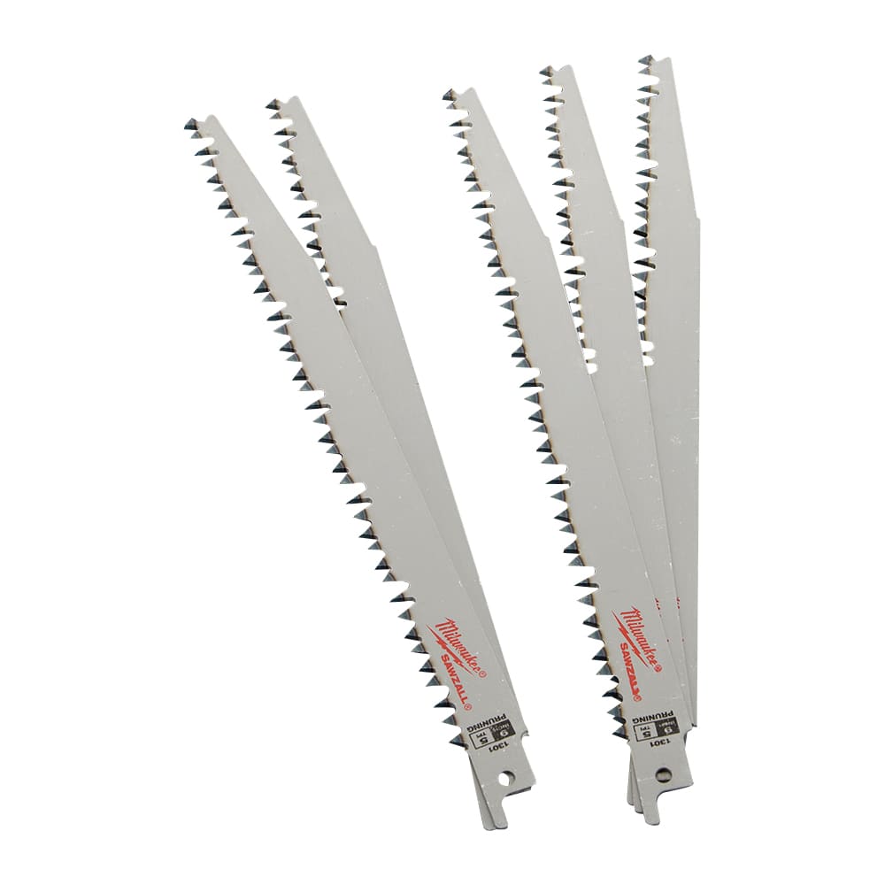 MILWAUKEE Pruning Reciprocating Saw Blades 9 in. / 5 TPI Pkg/5