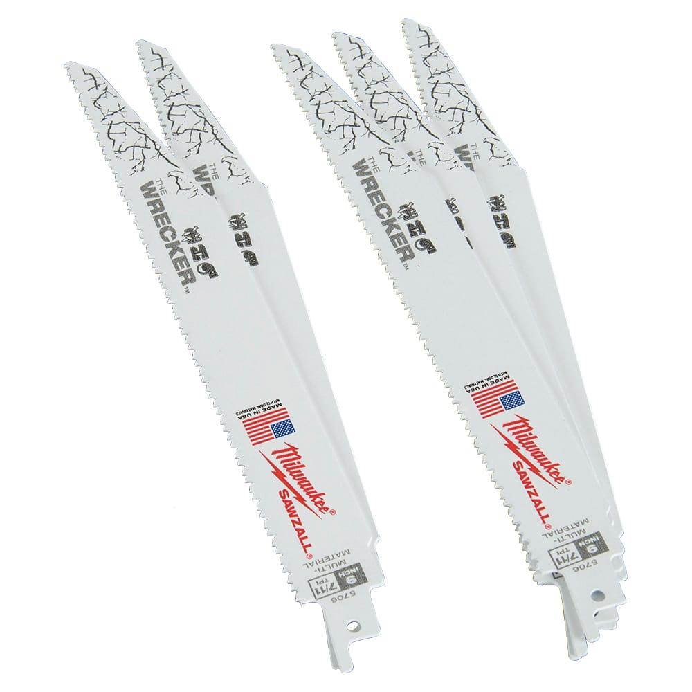 Lames de scie alternative 9 po / 7-11 dents bi-métal Pqt/5 MILWAUKEE