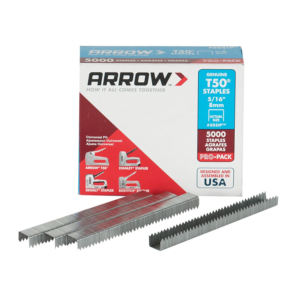 Agrafes T50, 5/16 po Pqt/5000