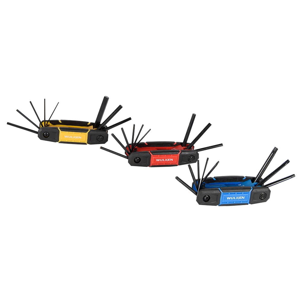 Ensemble de 3 jeux de clés hexagonales SAE/Métrique/Torx WULKEN