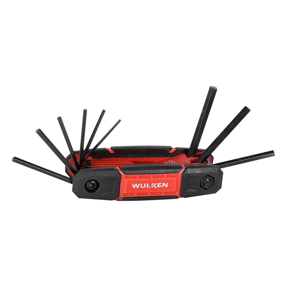 Jeu de 9 clés hexagonales SAE WULKEN