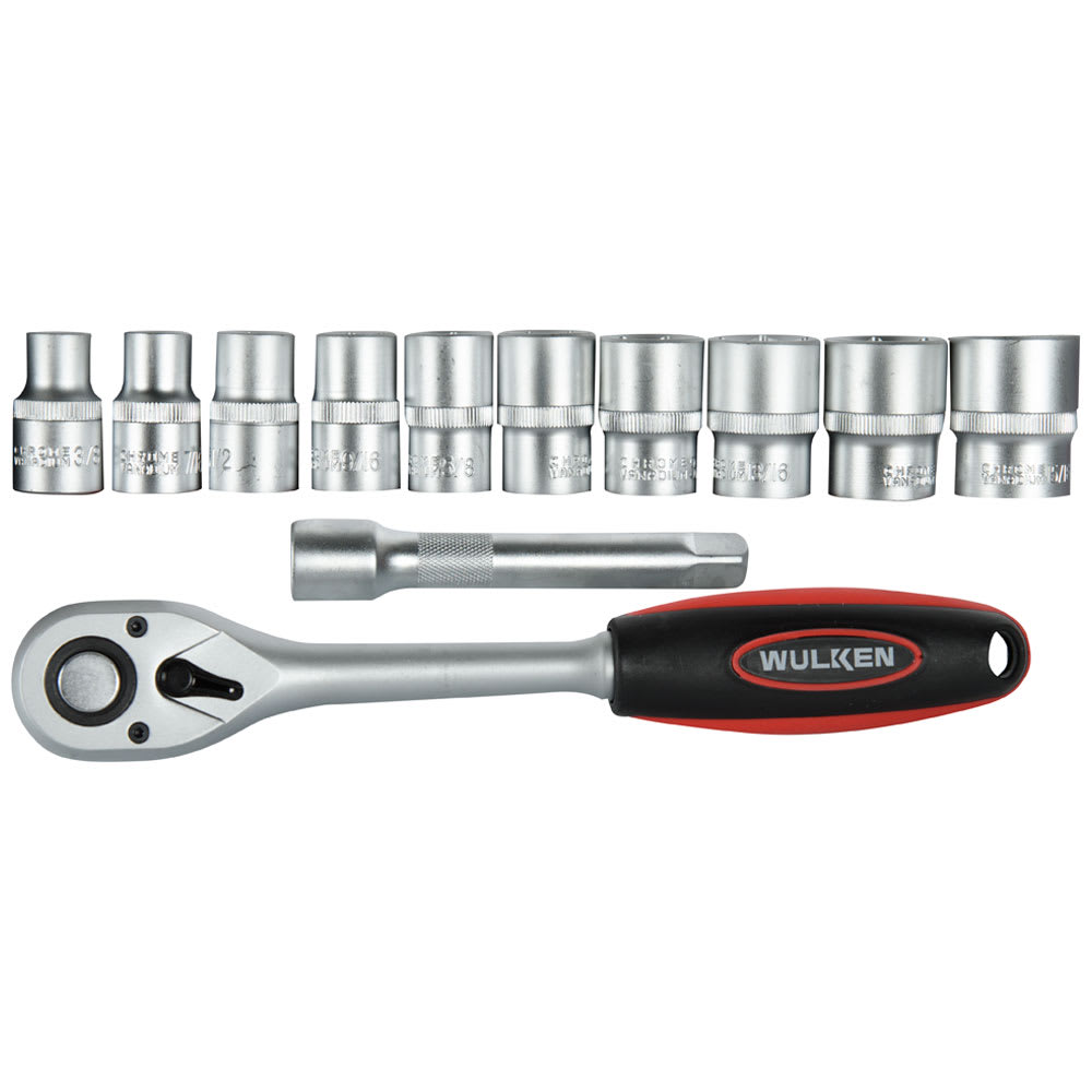 Jeu de clé à cliquet et de douilles 1/2 po 12 mcx WULKEN